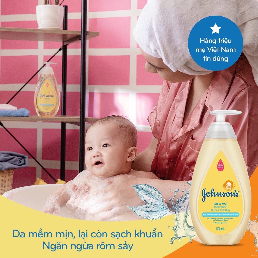 SỮA TẮM GỘI bé JOHNSON'S BABY TOP TO TOE Baby Wash