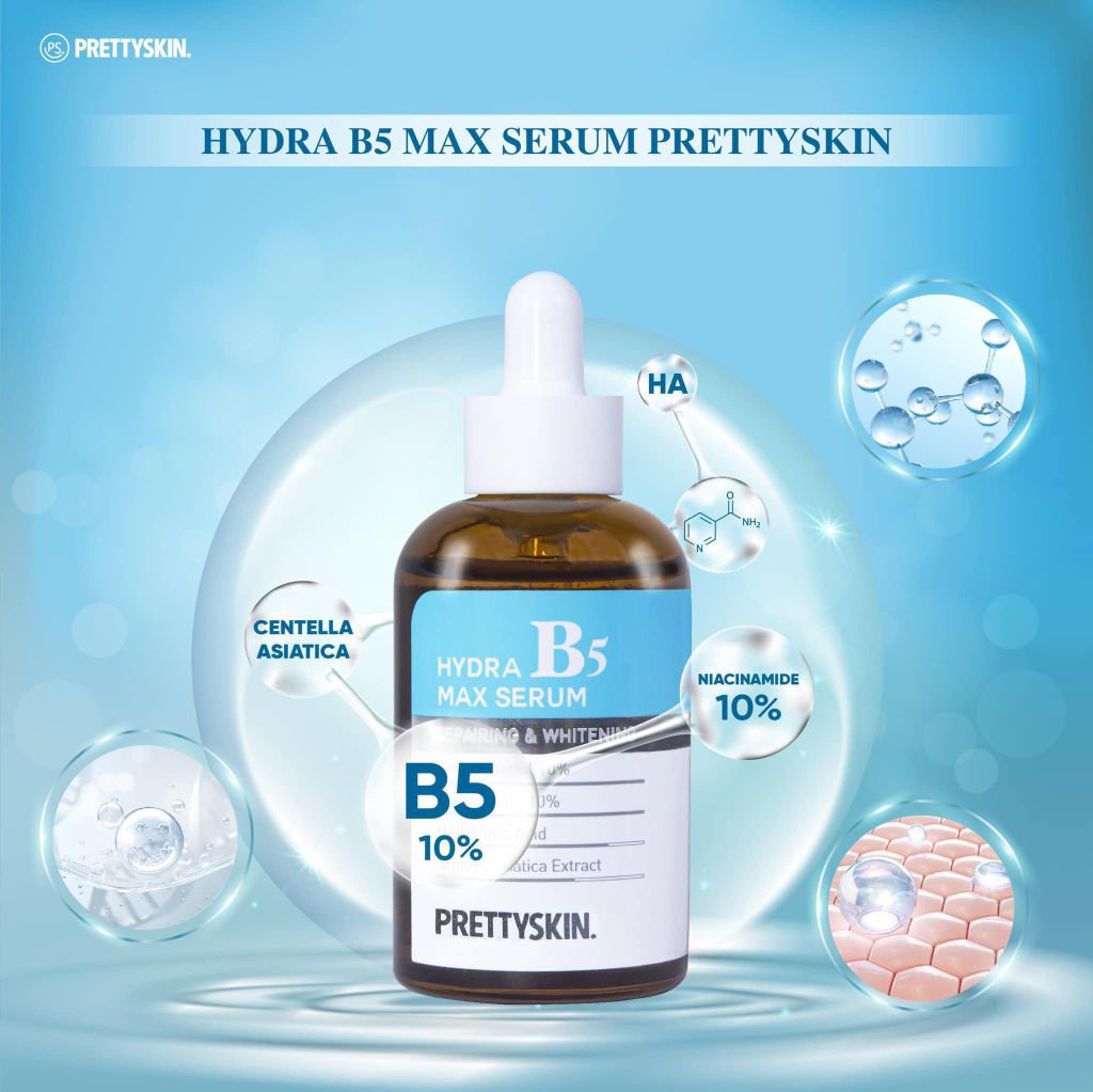 Tinh Chất Prettyskin 50ml Hydra B5 Max Serum Phục Hồi Dưỡng Trắng Da