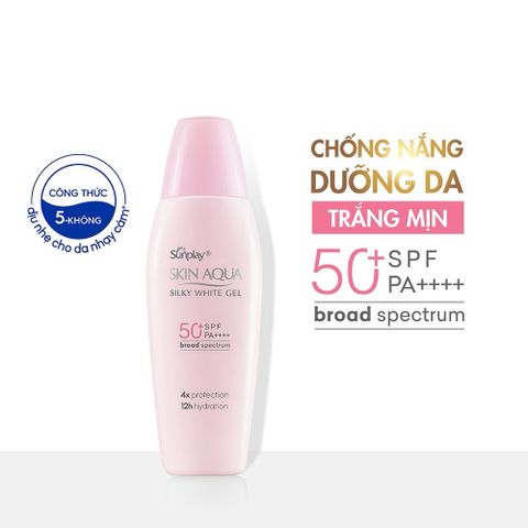 Gel Chống Nắng Dưỡng Trắng Da Sunplay Skin Aqua Silky White Gel SPF50+/PA++++ 30g