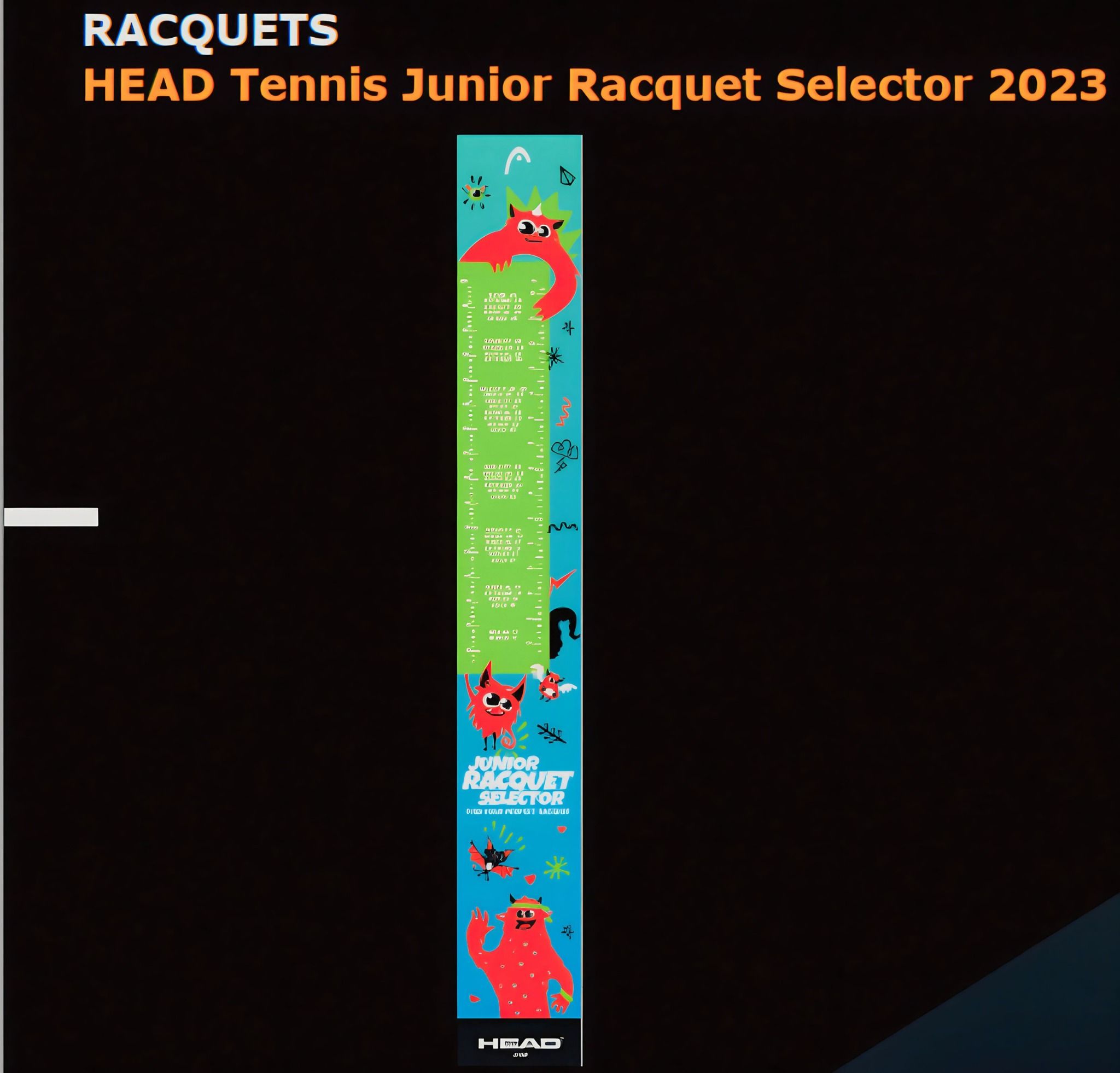 Bìa hướng dẫn chọn vợt cho trẻ em- Junior Racket Selector 2023