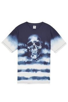 Áo thun nam tie dye sọc màu navy