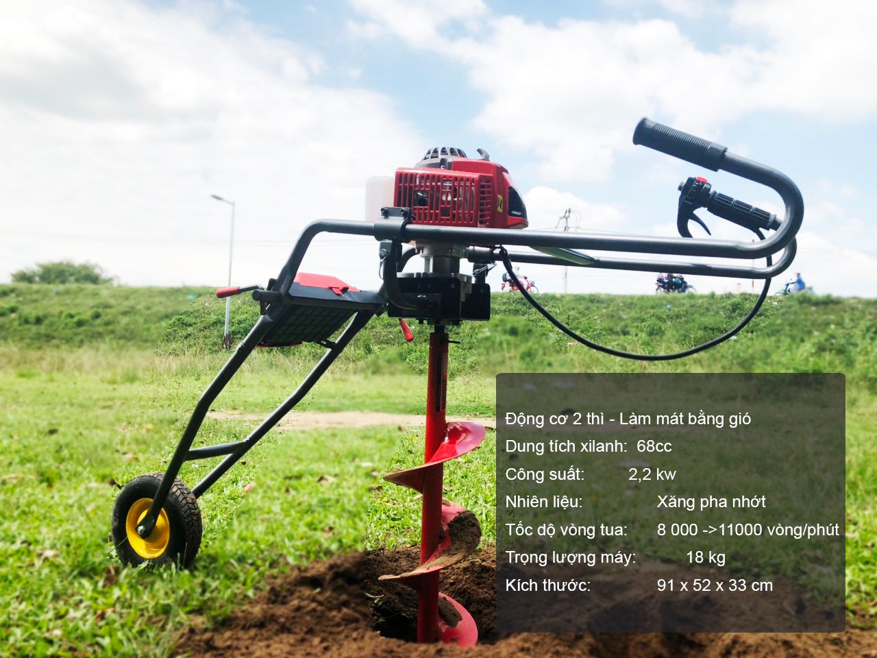 www.123nhanh.com: Máy khoan đất đào hố trồng cọc rào giá rẻ tại Hải Phòng