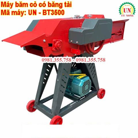 Máy băm rơm cỏ đa năng – Có băng tải sắt UN BT 3500