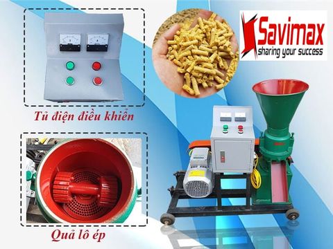 Máy ép cám viên trục đứng năng suất 150kg/h ( đủ bộ )