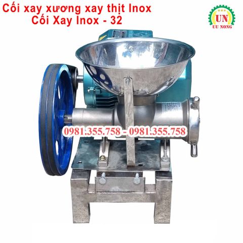 Máy xay thịt xay xương inox cối 32