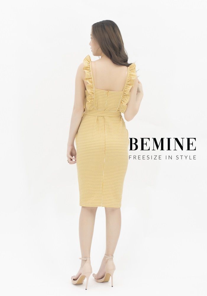 M706 - Đâm bèo vai đính nút bọc - Vàng