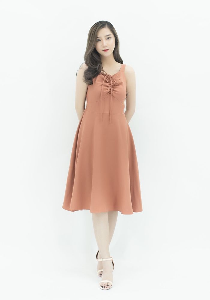 M733 - Đầm 2 dây rút ngực