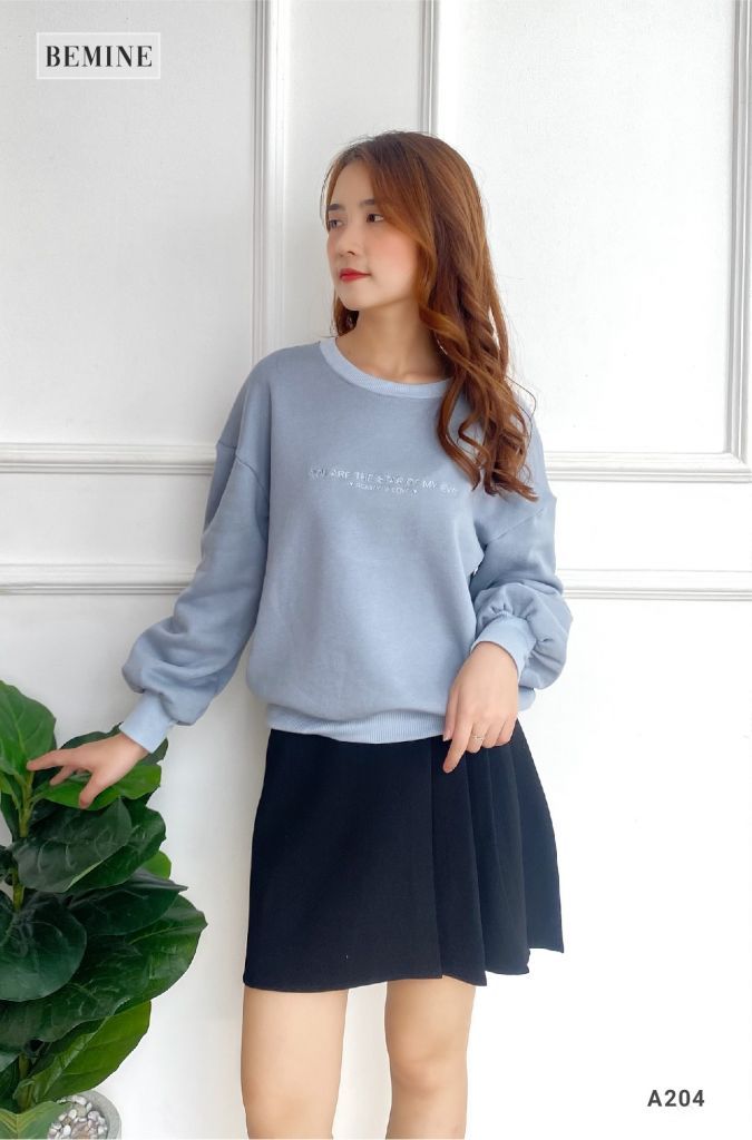 A204XANH - Aó hoodie in chữ