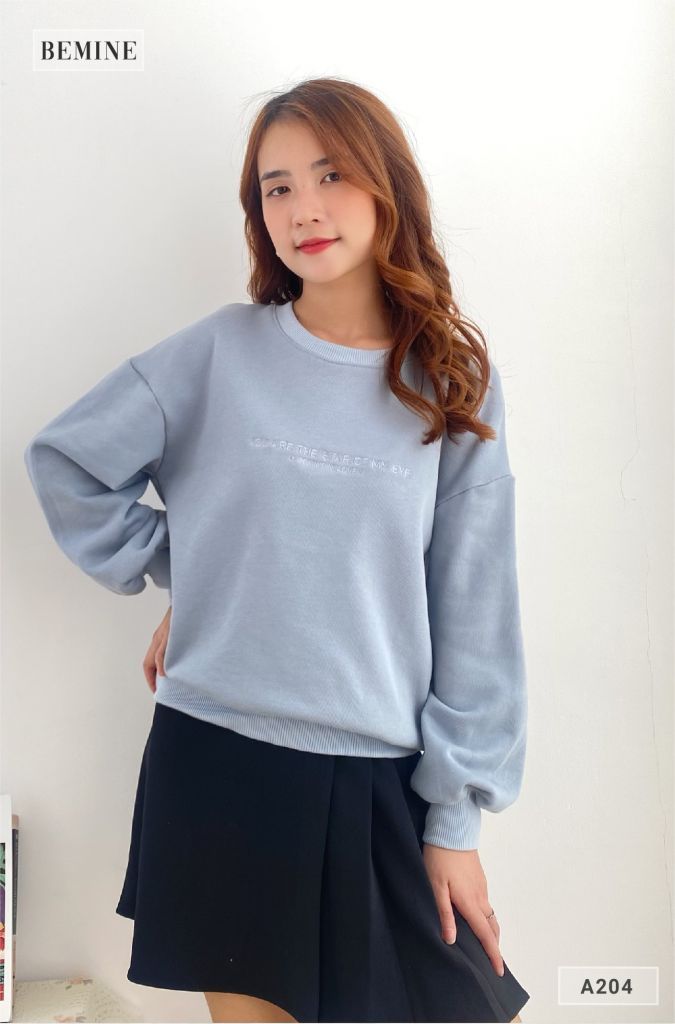 A204XANH - Aó hoodie in chữ
