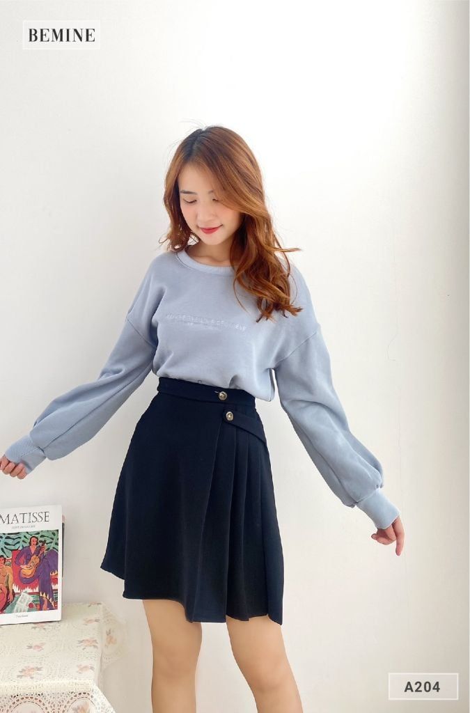 A204XANH - Aó hoodie in chữ