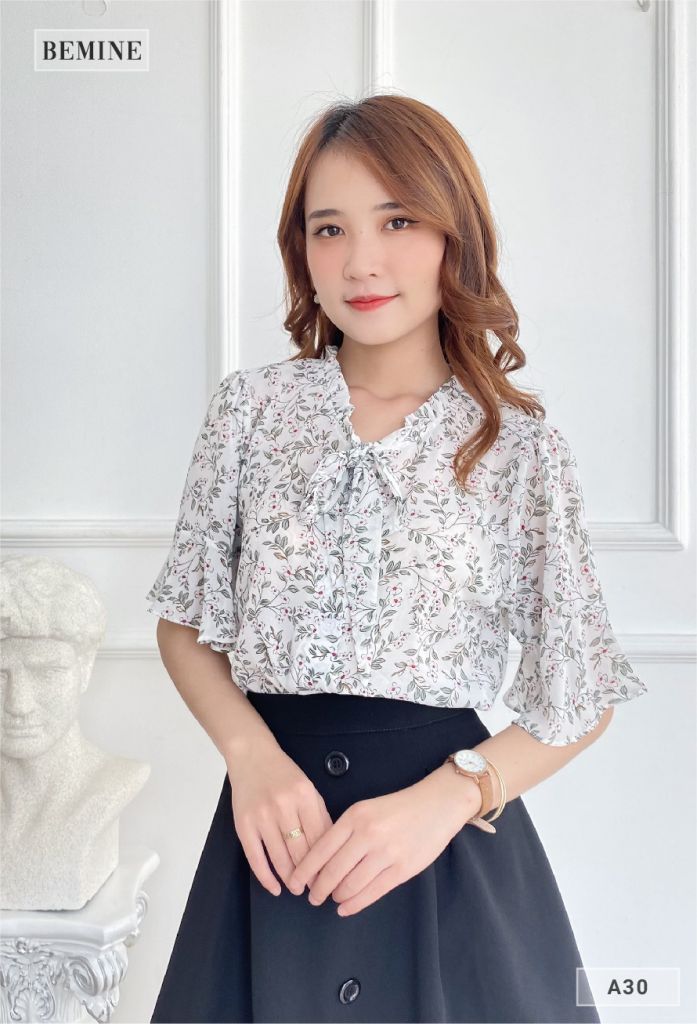 A30TRANG - Áo hoa tay bèo
