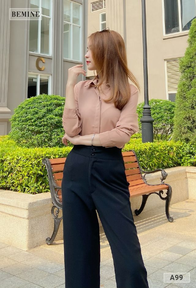A99NAU - Áo sơ mi tay dài cơ bản