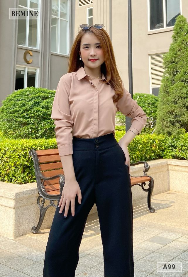 A99NAU - Áo sơ mi tay dài cơ bản