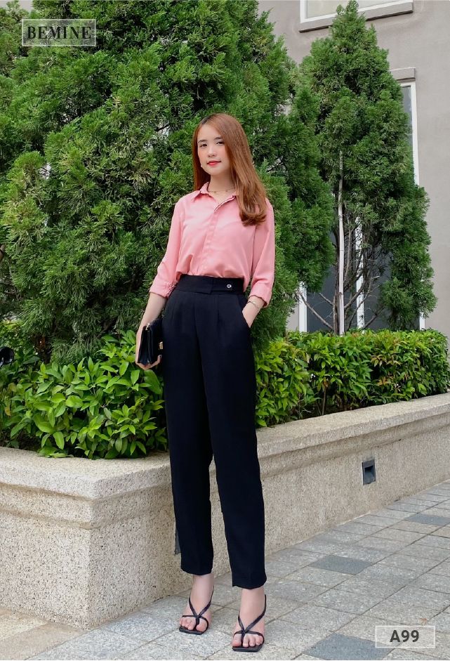 A99HONG - Áo sơ mi tay dài cơ bản