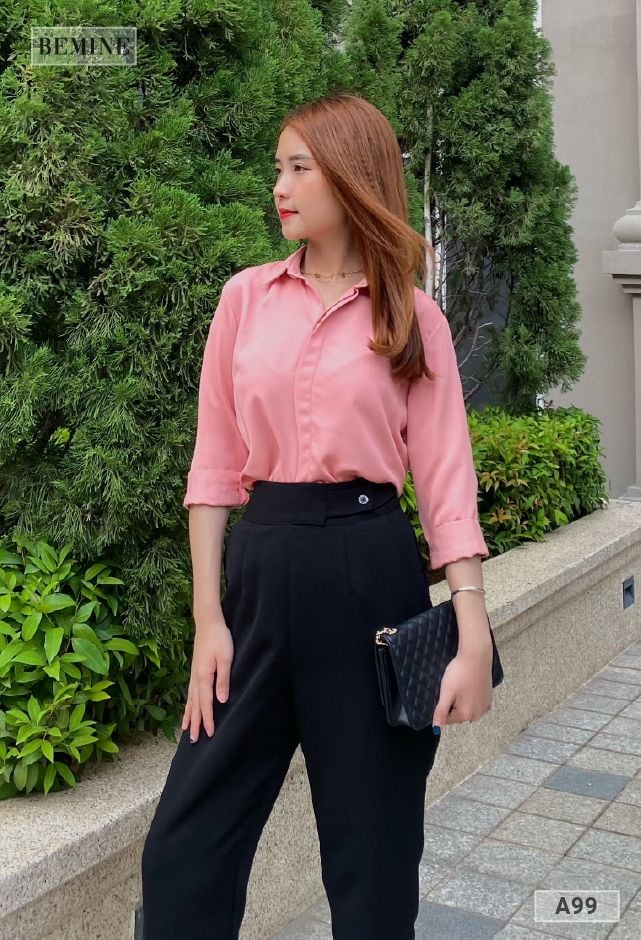 A99HONG - Áo sơ mi tay dài cơ bản