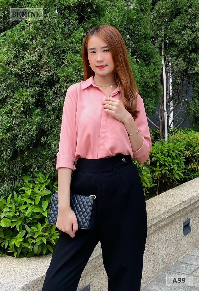 A99HONG - Áo sơ mi tay dài cơ bản