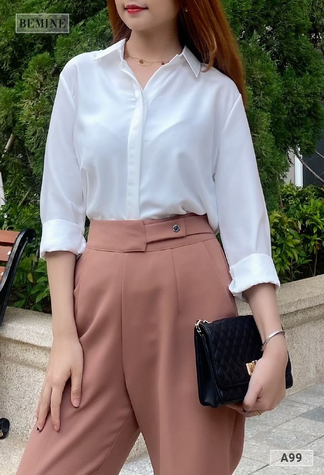 A99TRANG - Áo sơ mi tay dài cơ bản