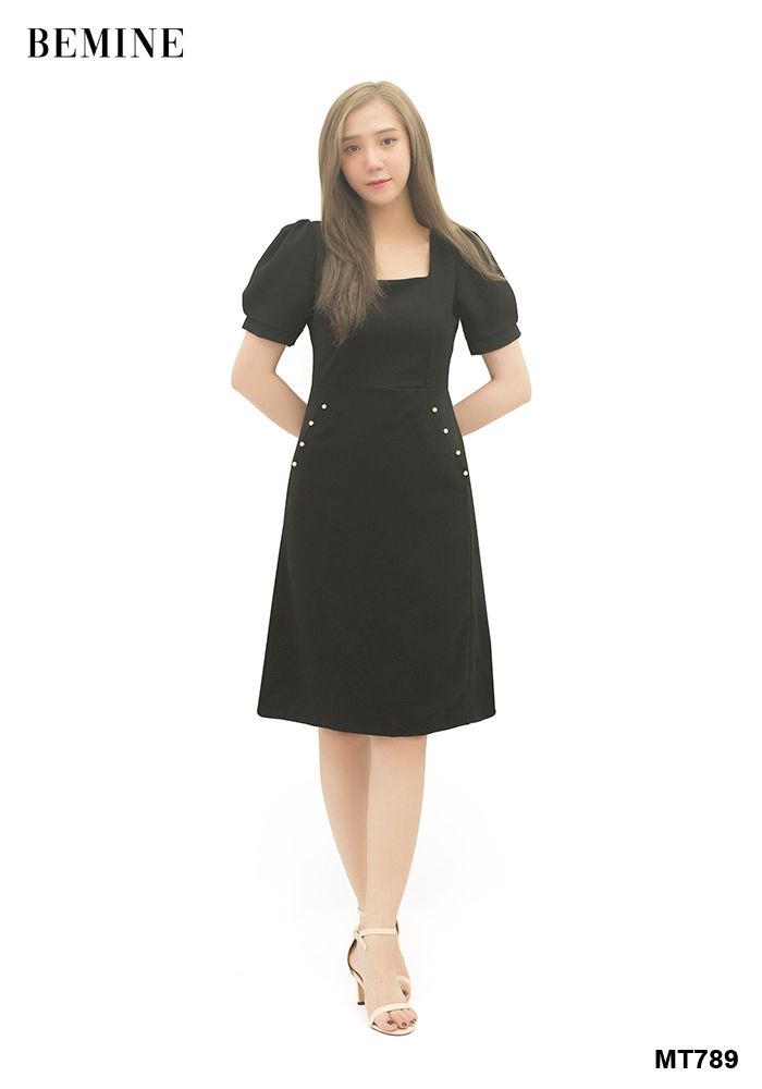 MT789 - Đầm hạt châu 2 bên