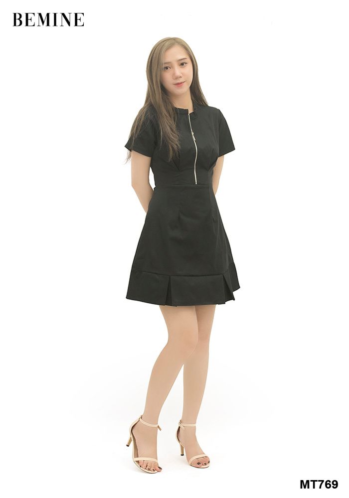 MT769DEN - Đầm suông dây kéo giữa