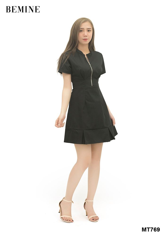 MT769DEN - Đầm suông dây kéo giữa