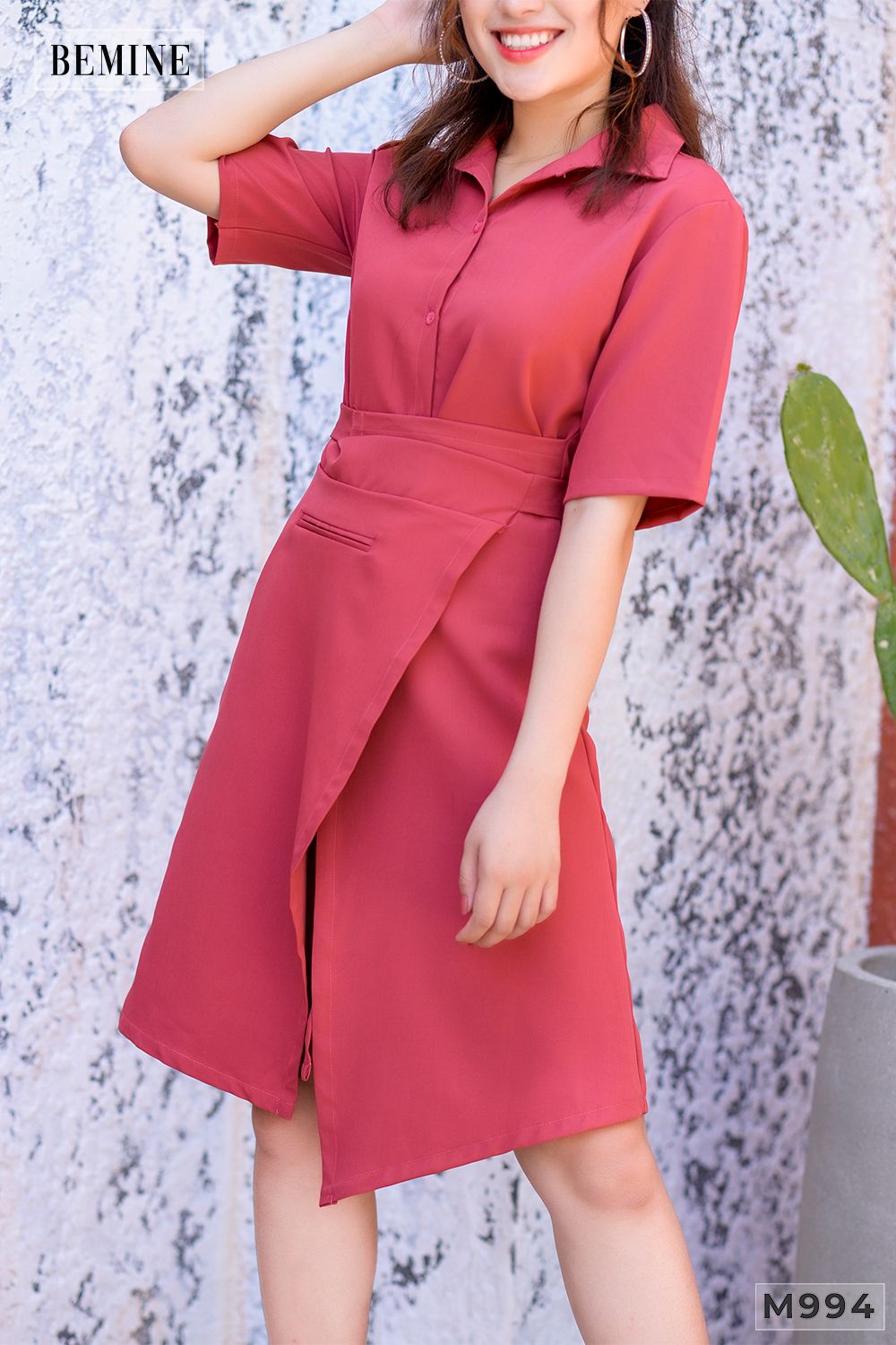 M994HR - Đầm sm vạt tùng