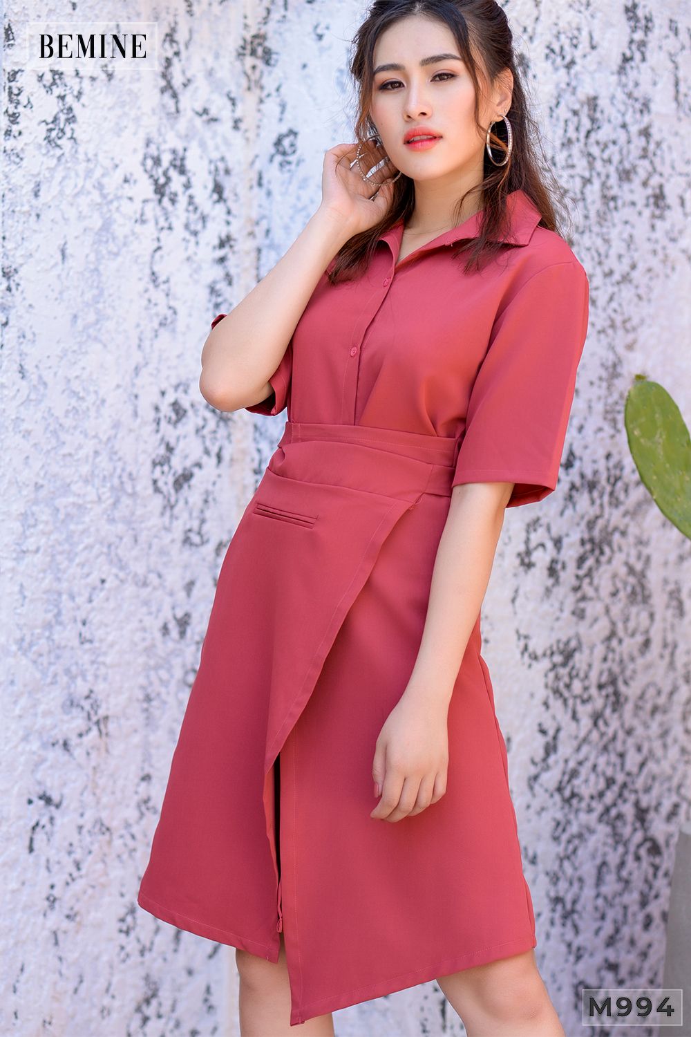 M994HR - Đầm sm vạt tùng