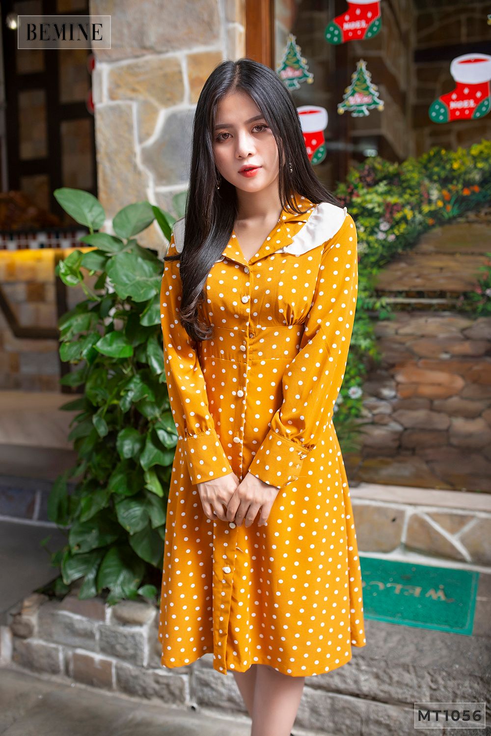MT1056CAM - Đầm bi 2 lớp bèo trắng