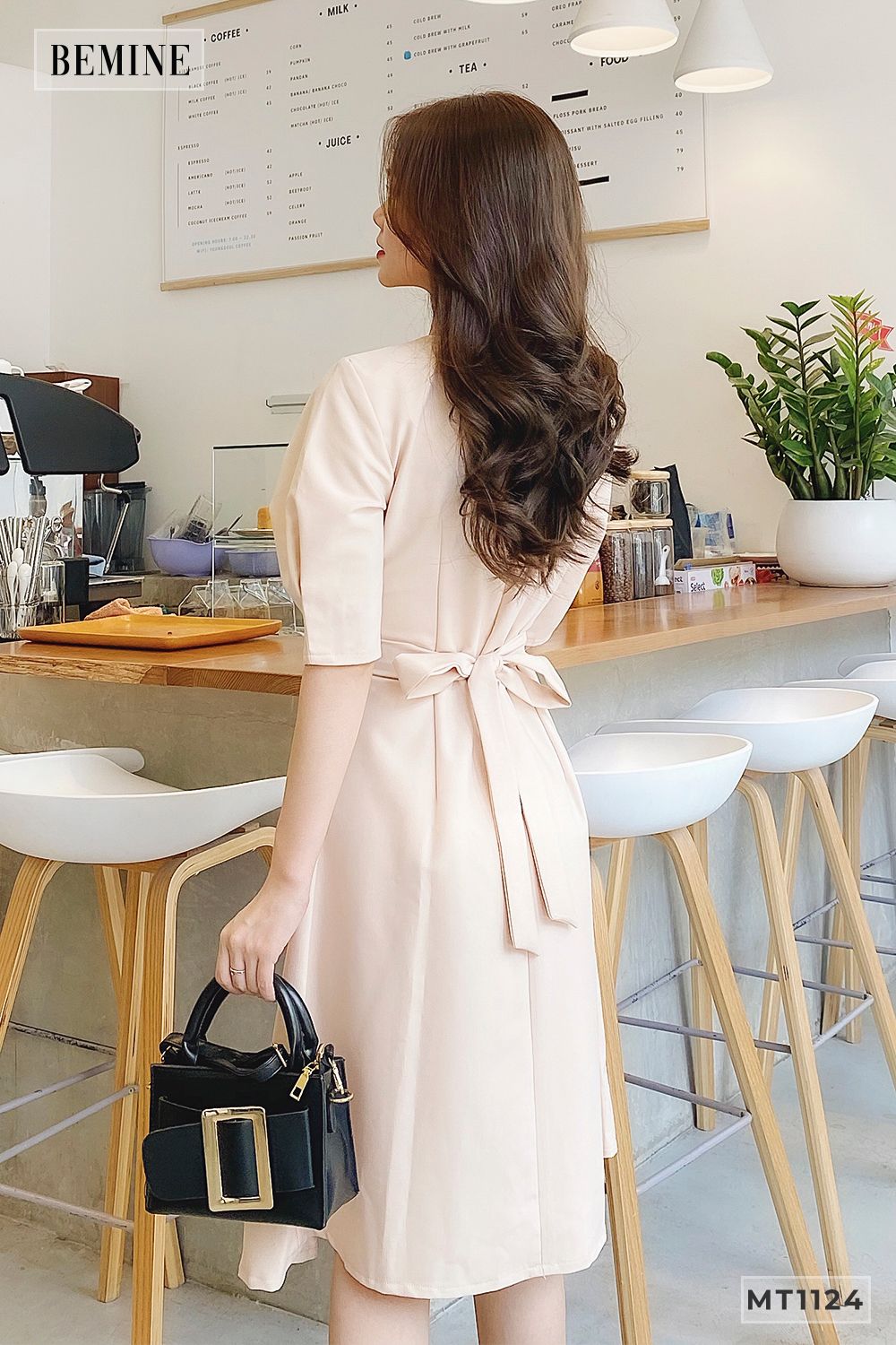MT1124DA - Đầm chích ben cột eo bông ngực