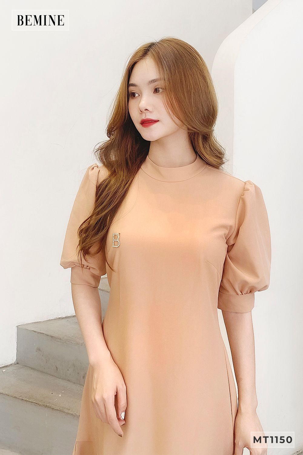 MT1150DA - Đầm cổ tròn đuôi cá chữ B