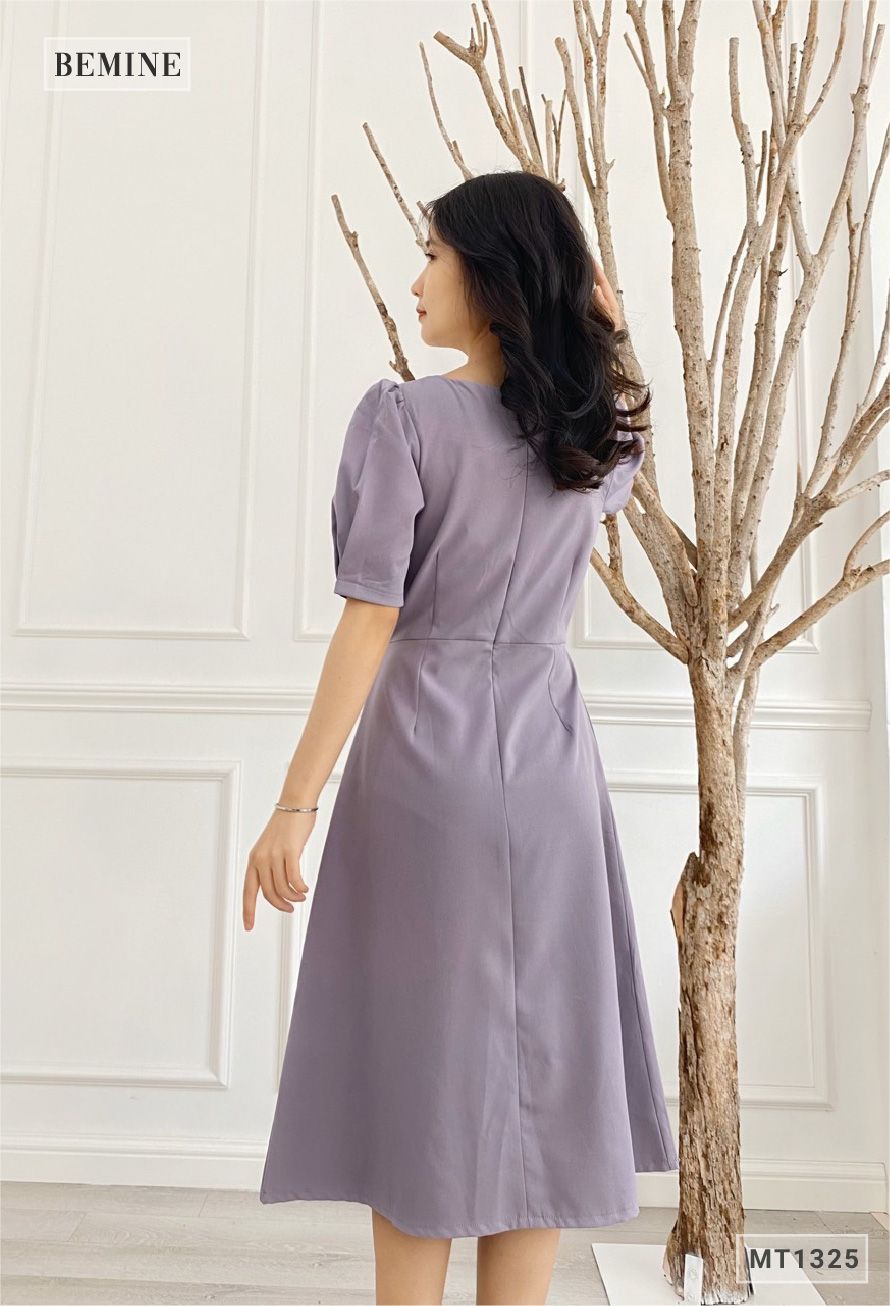 MT1325TIM - Đầm tay phồng nơ cổ