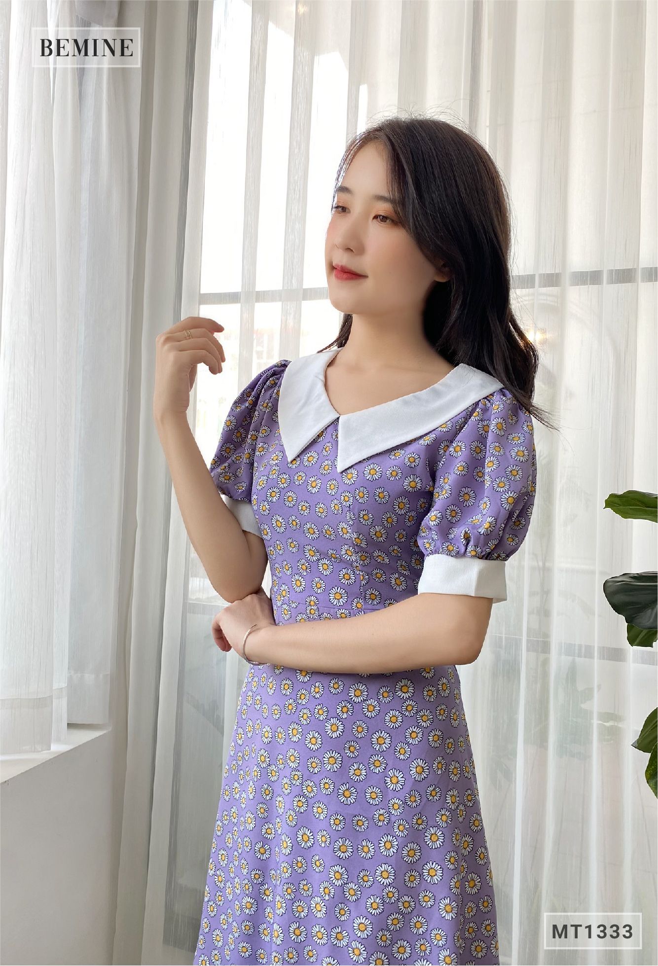 MT1333TIM - Đầm hoa phối cổ tay