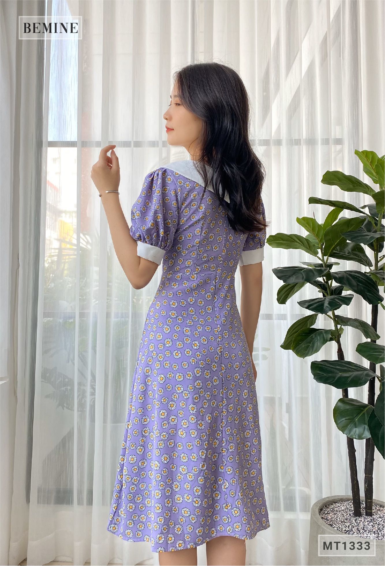 MT1333TIM - Đầm hoa phối cổ tay
