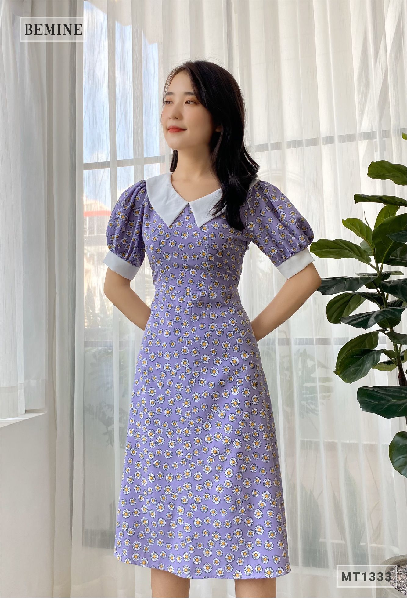 MT1333TIM - Đầm hoa phối cổ tay