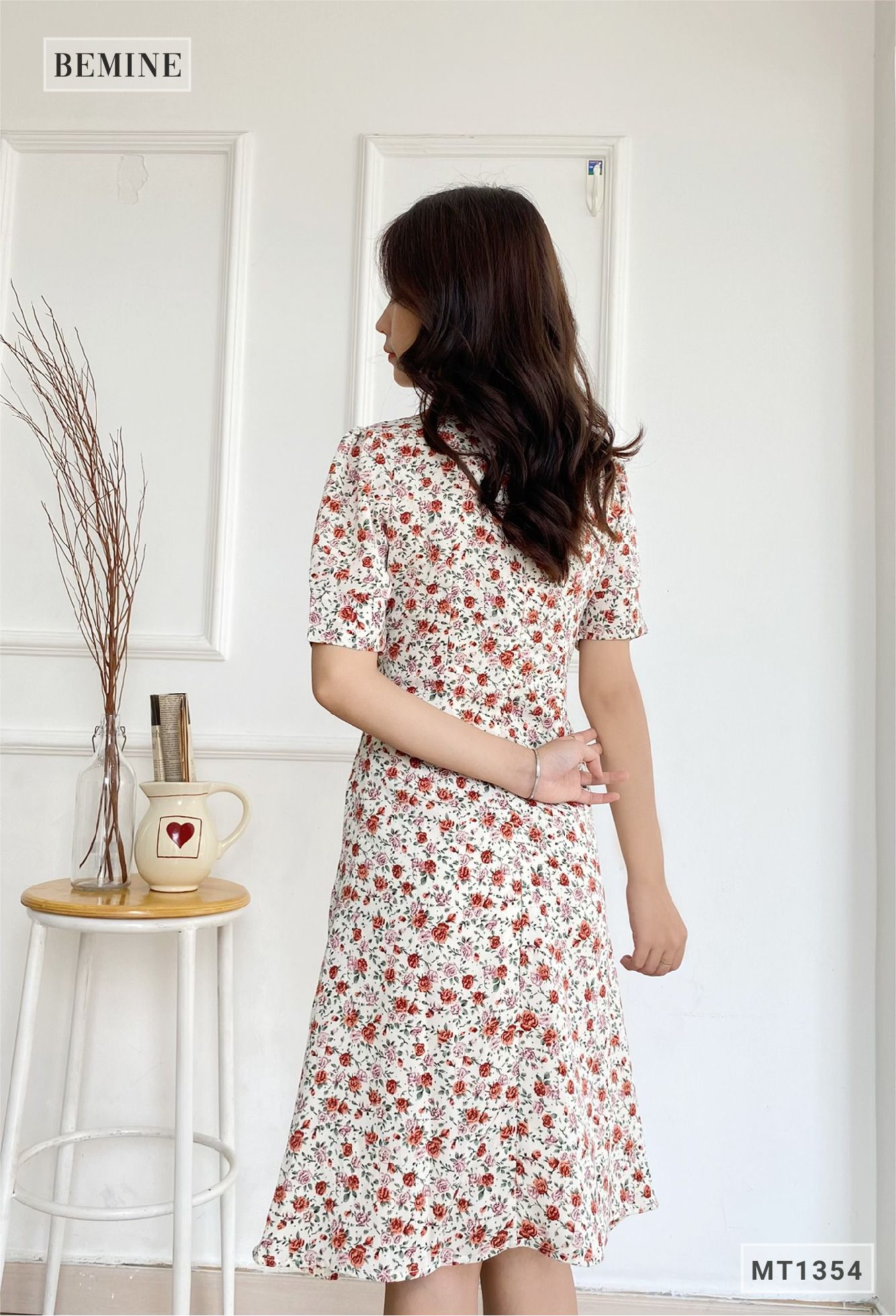 MT1354DA - Đầm xếp ly eo đính châu