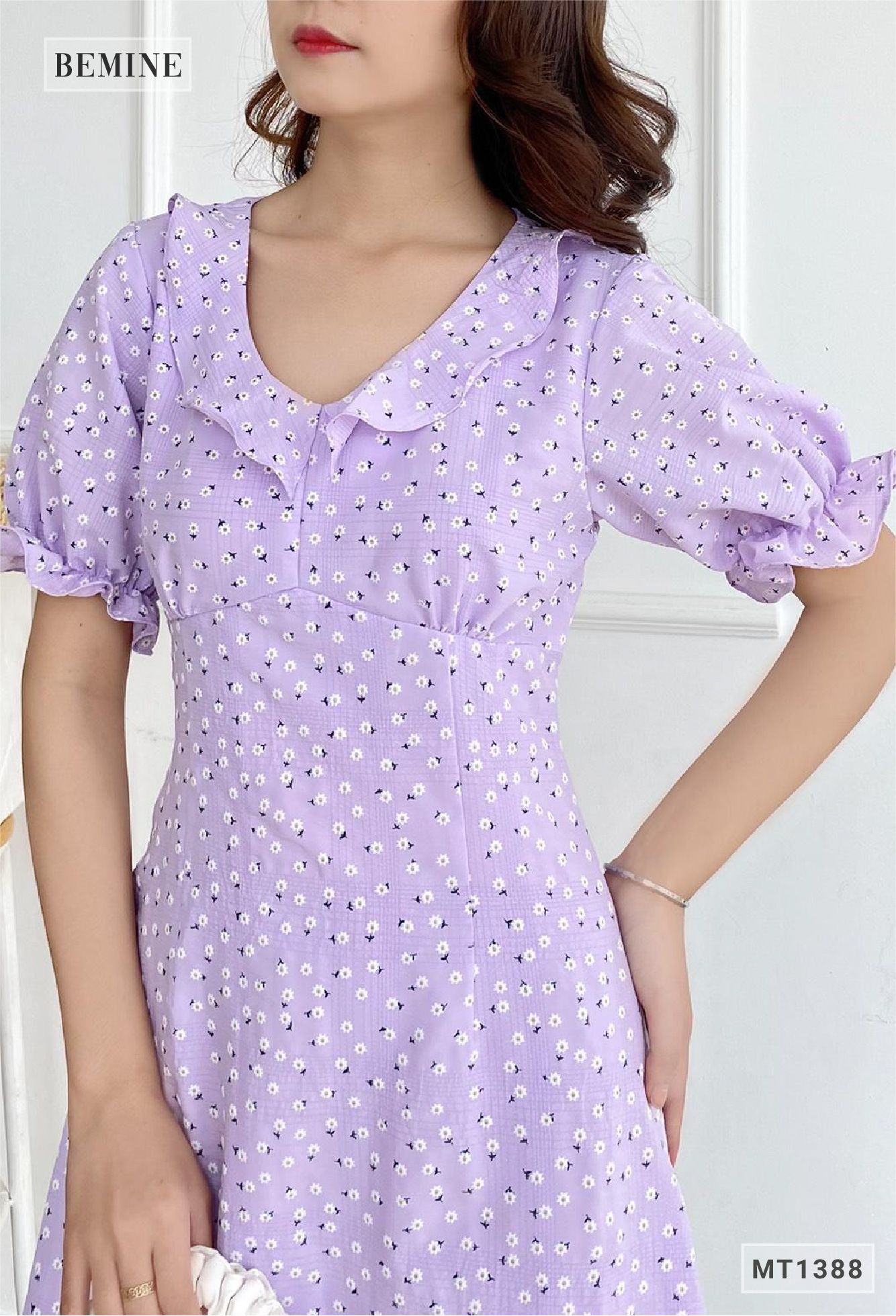 MT1388TIM - Đầm cổ bèo đuôi cá