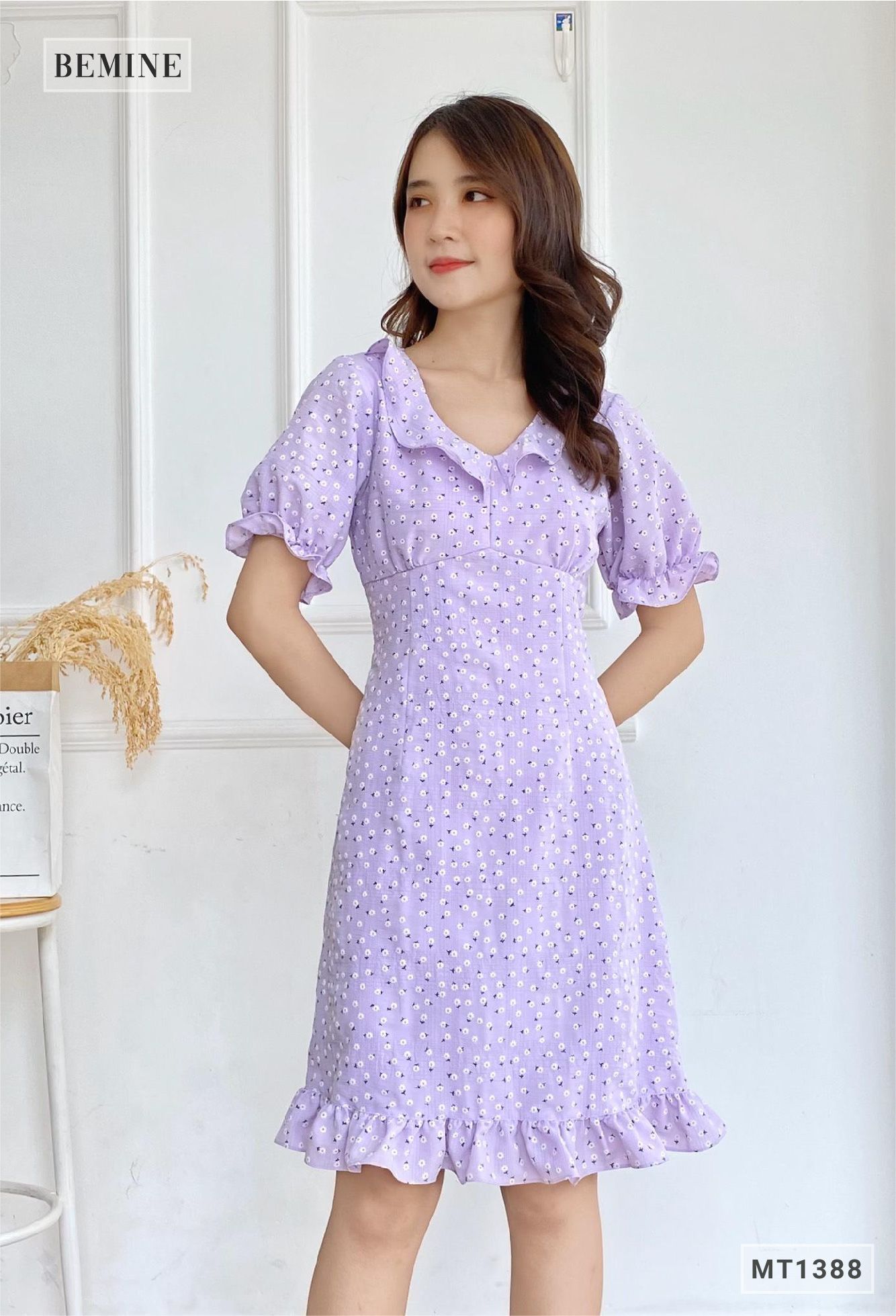 MT1388TIM - Đầm cổ bèo đuôi cá