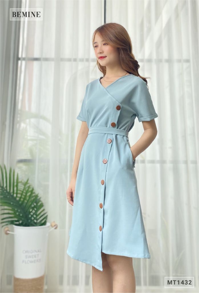 MT1432XANH - Đầm cánh dơi cá tính