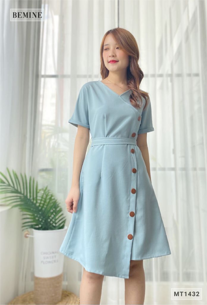 MT1432XANH - Đầm cánh dơi cá tính