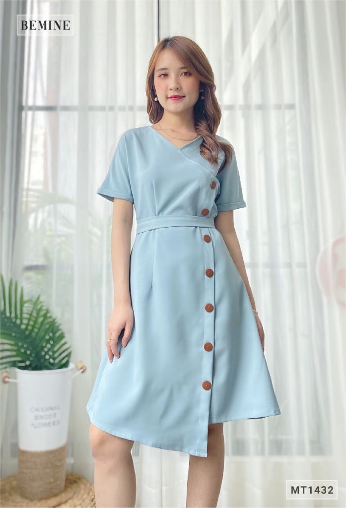 MT1432XANH - Đầm cánh dơi cá tính