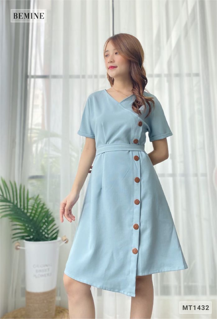 MT1432XANH - Đầm cánh dơi cá tính