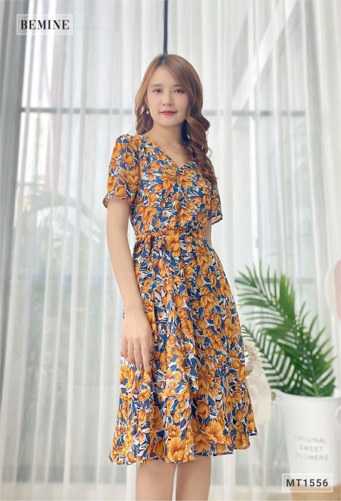 MT1556NAU - Đầm bông quý phái