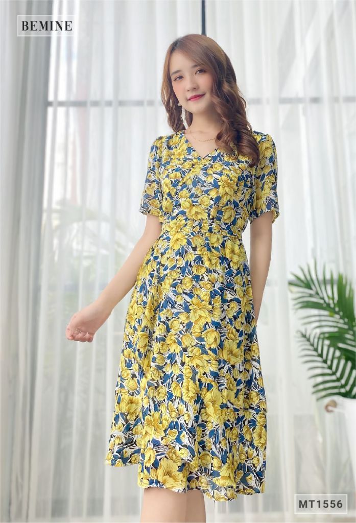 MT1556VANG - Đầm bông quý phái