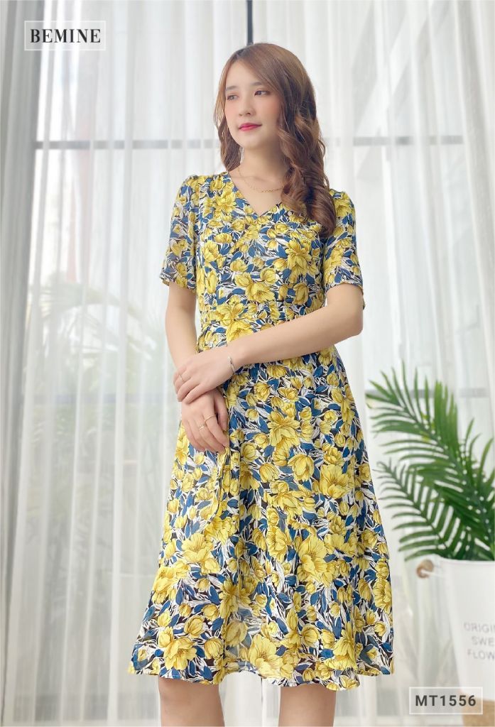 MT1556VANG - Đầm bông quý phái