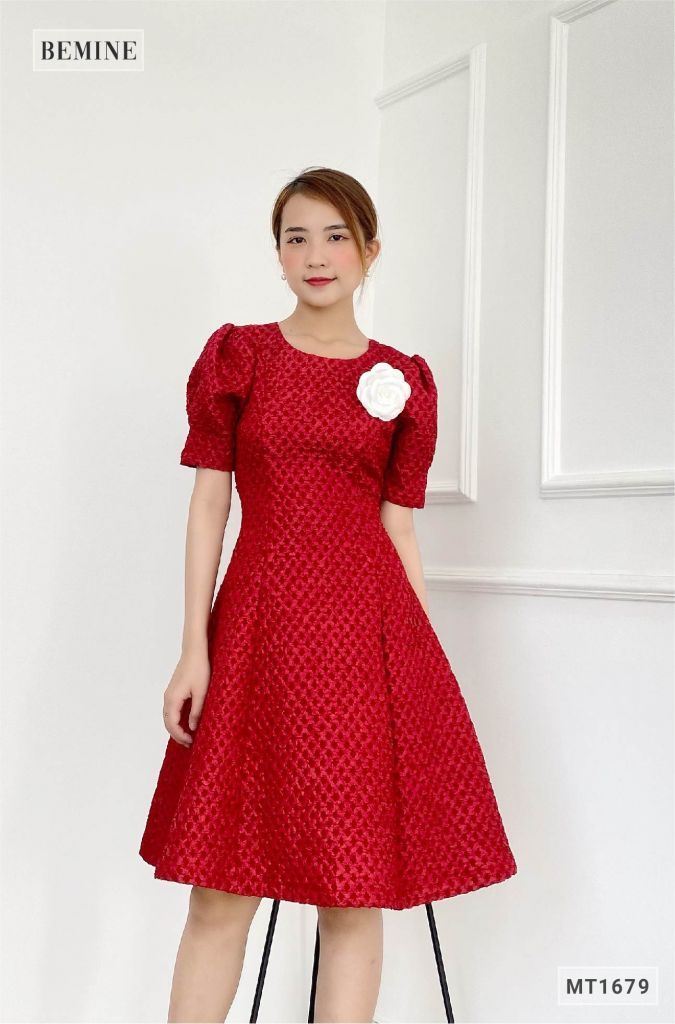 MT1679ĐO - Đầm tapta tùng xòe
