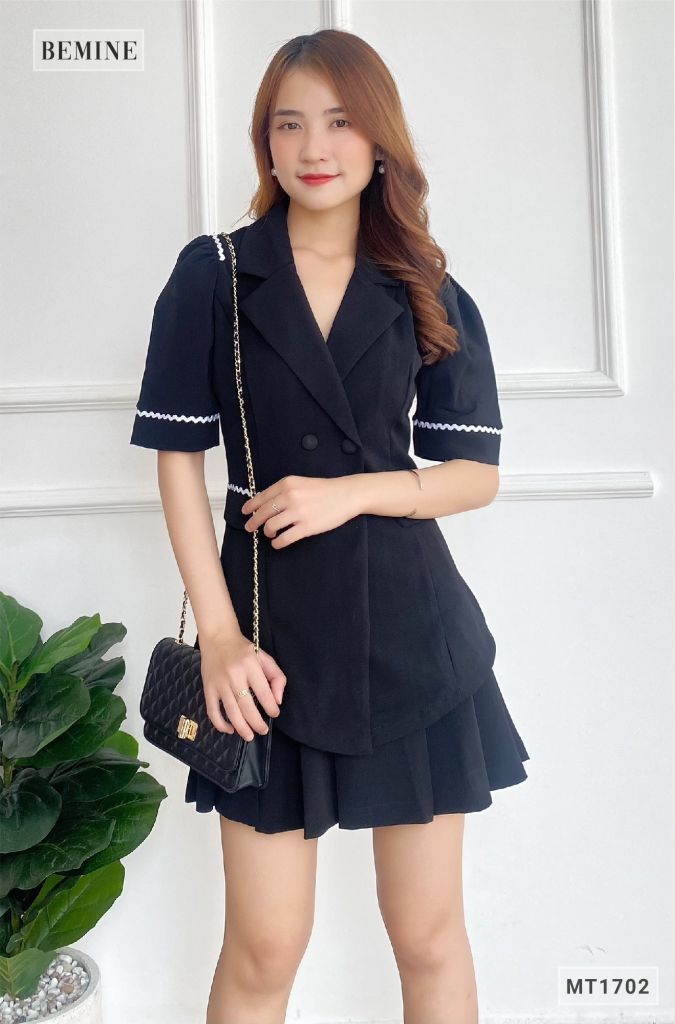 MT1702DEN - Sét vest bộ thời trang