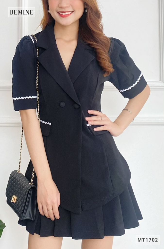 MT1702DEN - Sét vest bộ thời trang