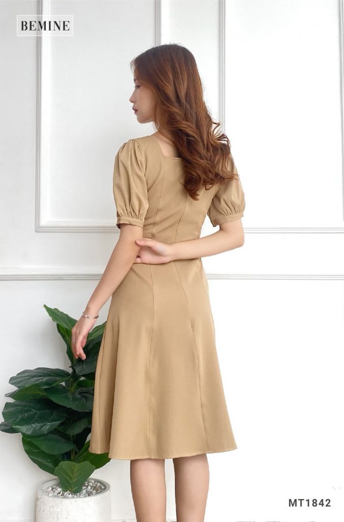 MT1842DA - Đầm xòe 3 nút