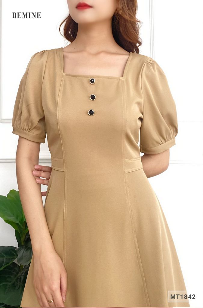 MT1842DA - Đầm xòe 3 nút