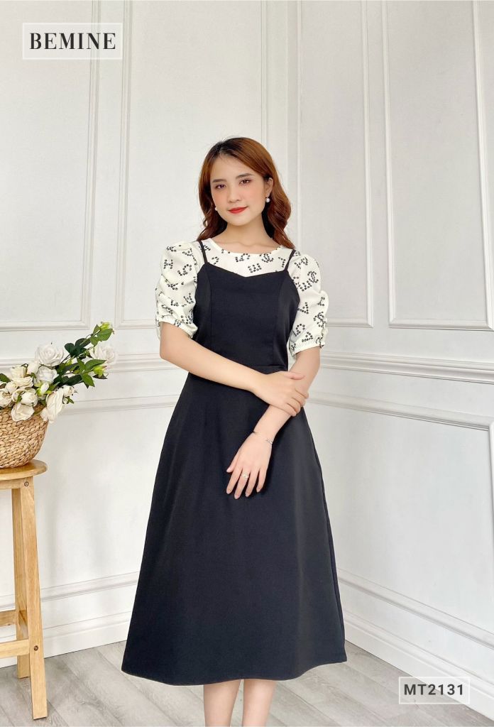 MT2131ĐEN - Đầm đen 2 dây