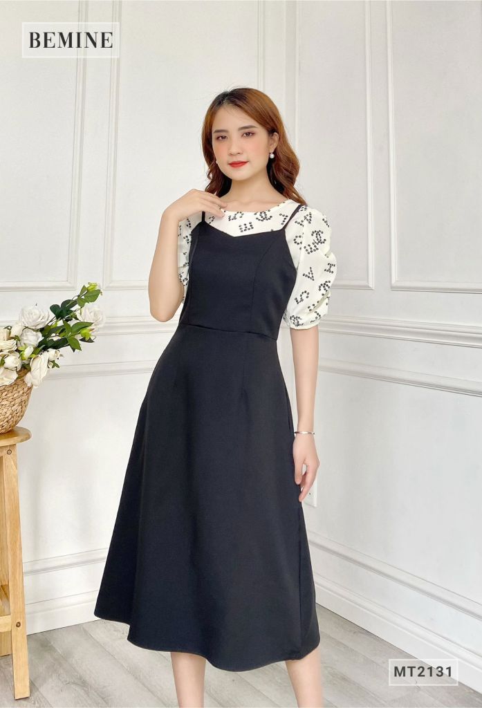 MT2131ĐEN - Đầm đen 2 dây